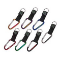 Large 7 Cm Carabiner W/ Key Ring & Compass